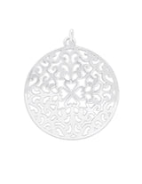 Si-Anhänger: Amulett rund mit Kleeblatt durchbrochen, 40 mm
