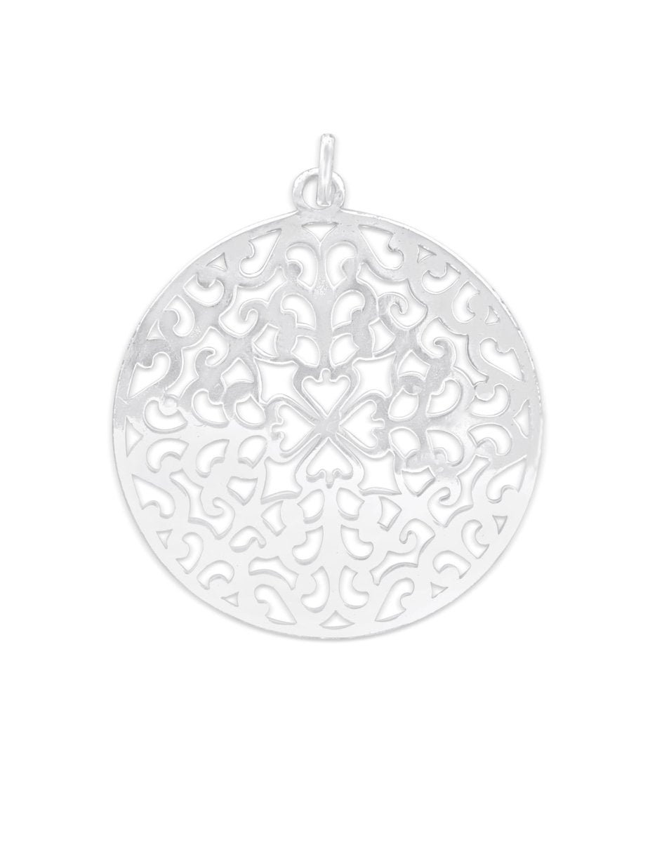 Si - Anhänger: Amulett rund mit Kleeblatt durchbrochen, 40 mm - Shanti Enterprise AG