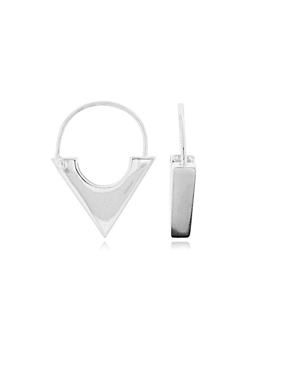 Si-Creolen: Dreieck, Spitz nach unten, kantig L: 23 mm B: 17 - Shanti Enterprise AG