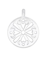 Silberanhänger Amulett hell Mandala durchbrochen 30 mm Öse fix