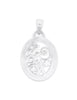 Silberanhänger Amulett oval mit Sternen innen durchbrochen 18 x 25 mm - Shanti Enterprise AG