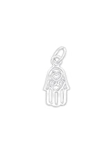 Silberanhänger Fatimahand mit Herz, 14x8 mm, 2er Pack