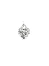Silberanhänger: Plaquetten Herz mit Oese 16x13mm mit i love you text