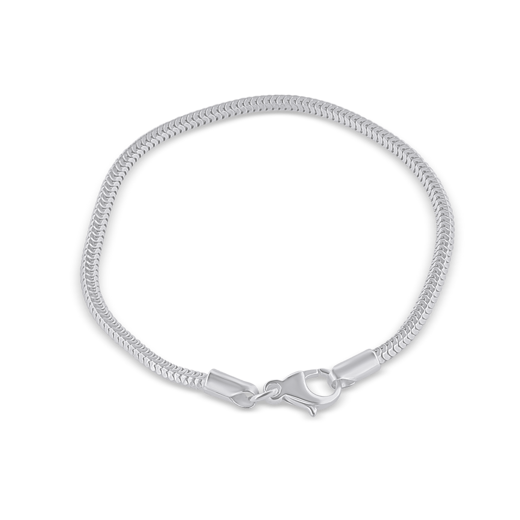 Silberarmkette Uhrmacher eckig 3.0 mm Karabiner - Shanti Enterprise AG