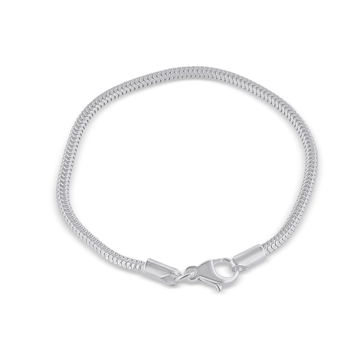 Silberarmkette Uhrmacher eckig 3.0 mm Karabiner - Shanti Enterprise AG