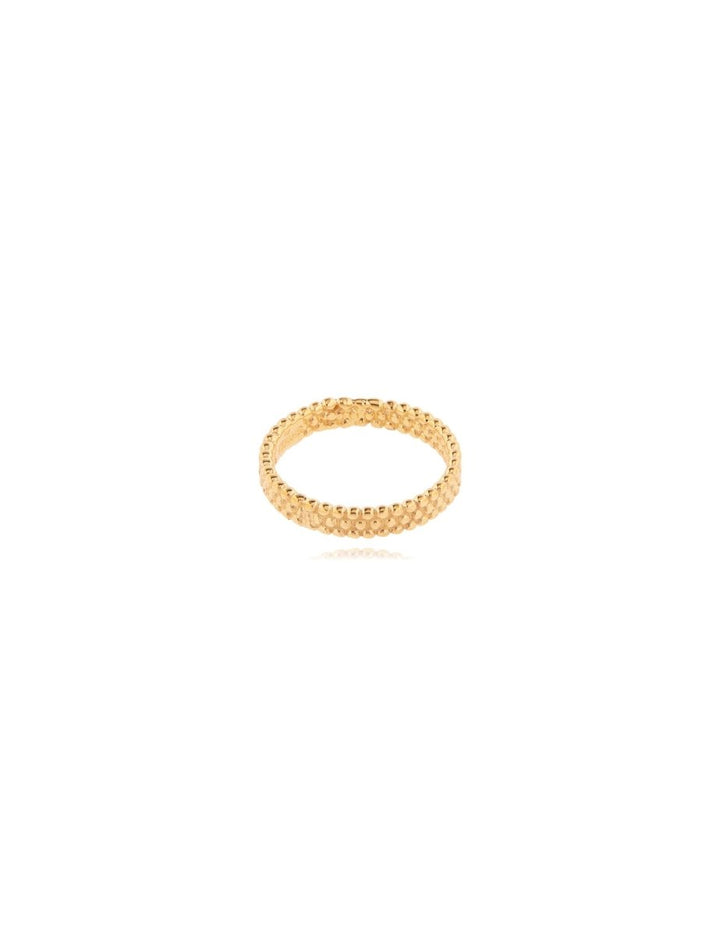 Silberring 3 reihig getupft 3,8 mm breit - Shanti Enterprise AG