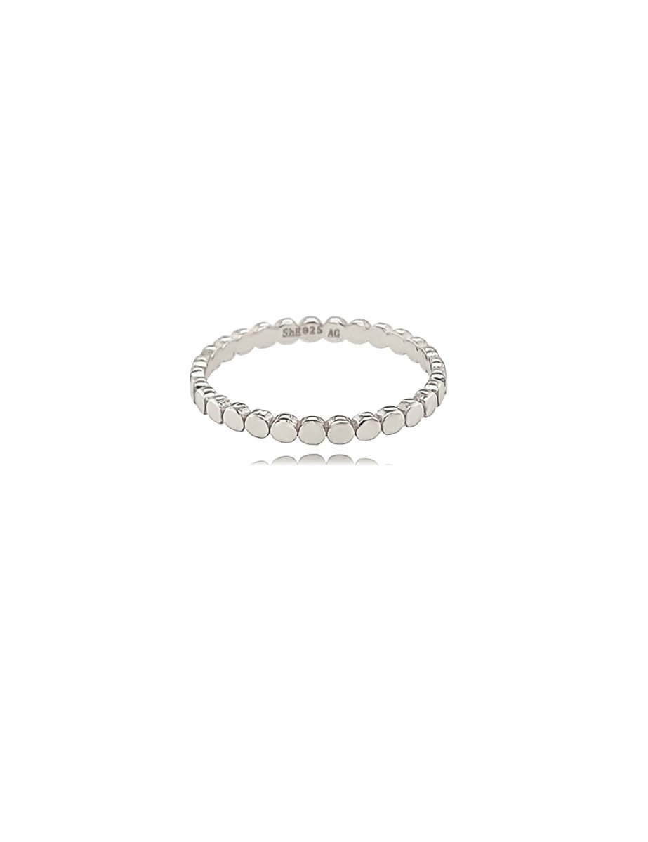 Silberring gepunktet flach 2,4 mm ec - Shanti Enterprise AG