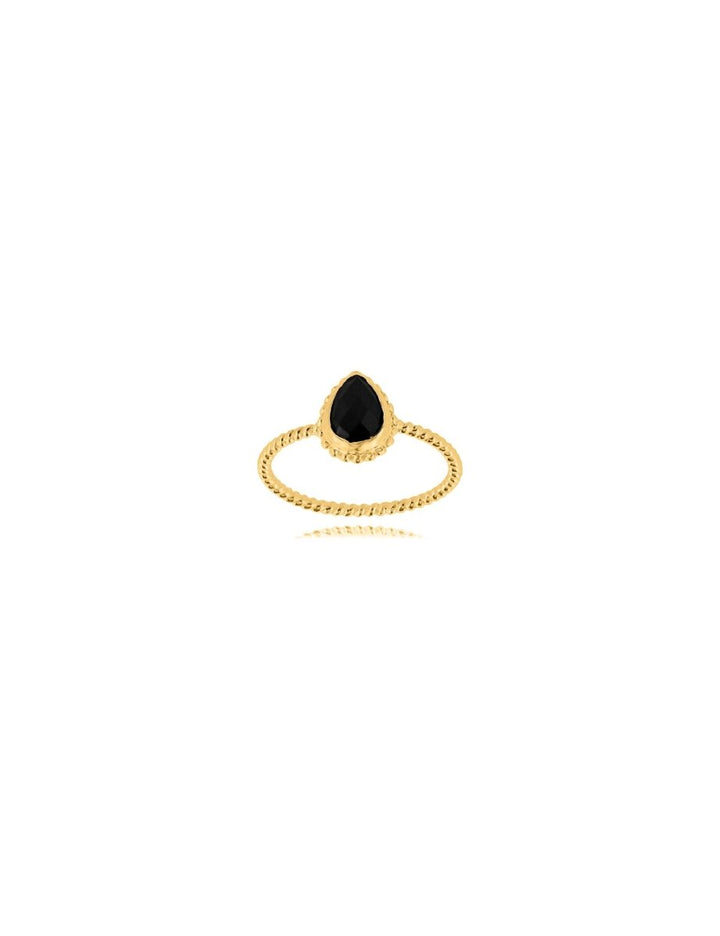 Silberring Tropfen 10x8 mm facettiert gepunktet Schiene 1,4 mm breit Silber 925 - Shanti Enterprise AG