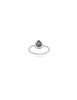 Silberring Tropfen 10x8 mm facettiert gepunktet Schiene 1,4 mm breit Silber 925 - Shanti Enterprise AG