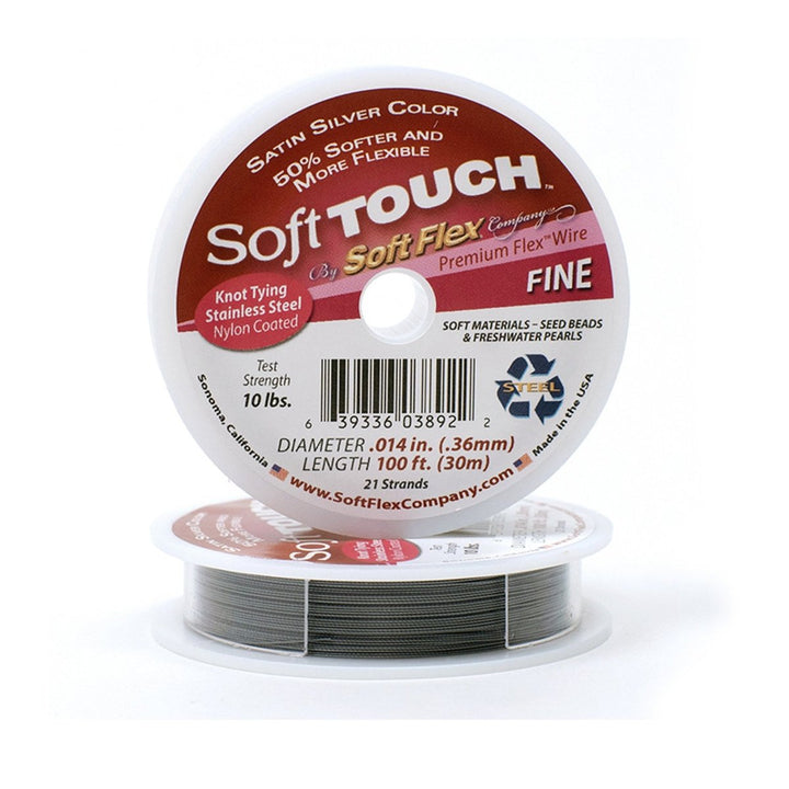 Soft Flex Soft Touch Satin Silver Draht Premium Beading Wire - Shanti Enterprise AG