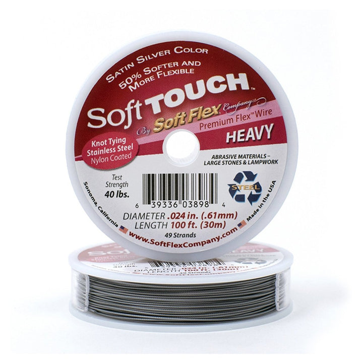 Soft Flex Soft Touch Satin Silver Draht Premium Beading Wire - Shanti Enterprise AG