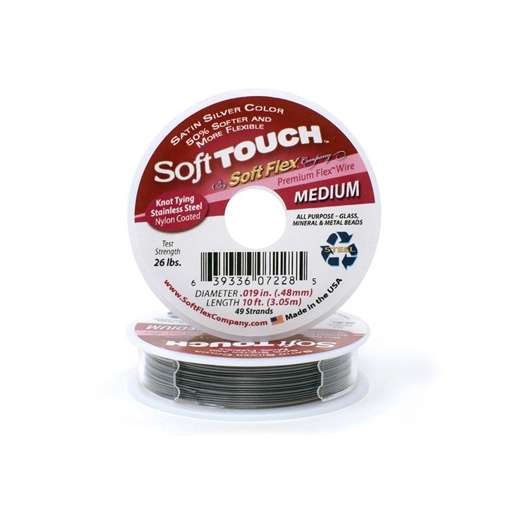 Soft Flex Soft Touch Satin Silver Draht Premium Beading Wire - Shanti Enterprise AG