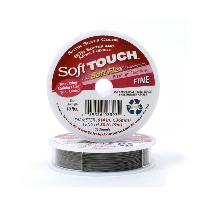 Soft Flex Soft Touch Satin Silver Draht Premium Beading Wire - Shanti Enterprise AG