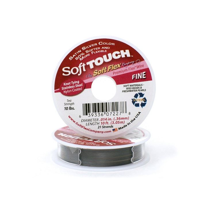 Soft Flex Soft Touch Satin Silver Draht Premium Beading Wire - Shanti Enterprise AG