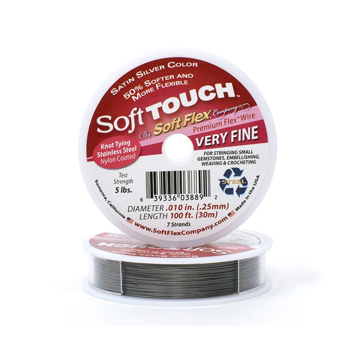 Soft Flex Soft Touch Satin Silver Draht Premium Beading Wire - Shanti Enterprise AG