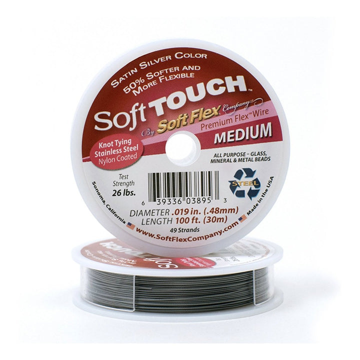 Soft Flex Soft Touch Satin Silver Draht Premium Beading Wire - Shanti Enterprise AG