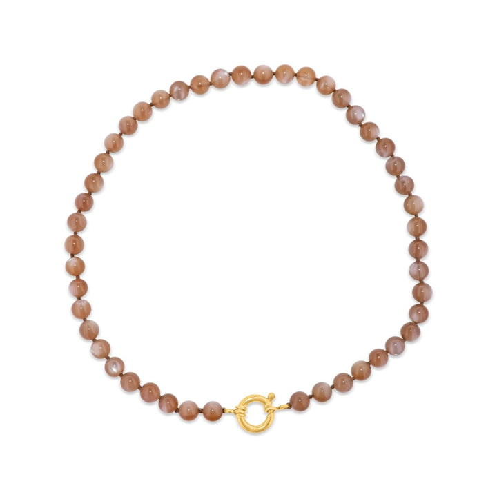 Stern Mondstein Kette zimt Kugeln poliert 8 mm 43 cm lang geknüpft mit Federring Schloss 15 mm (Kopie) (Kopie) (Kopie) (Kopie) (Kopie) (Kopie) (Kopie) - Shanti Enterprise AG