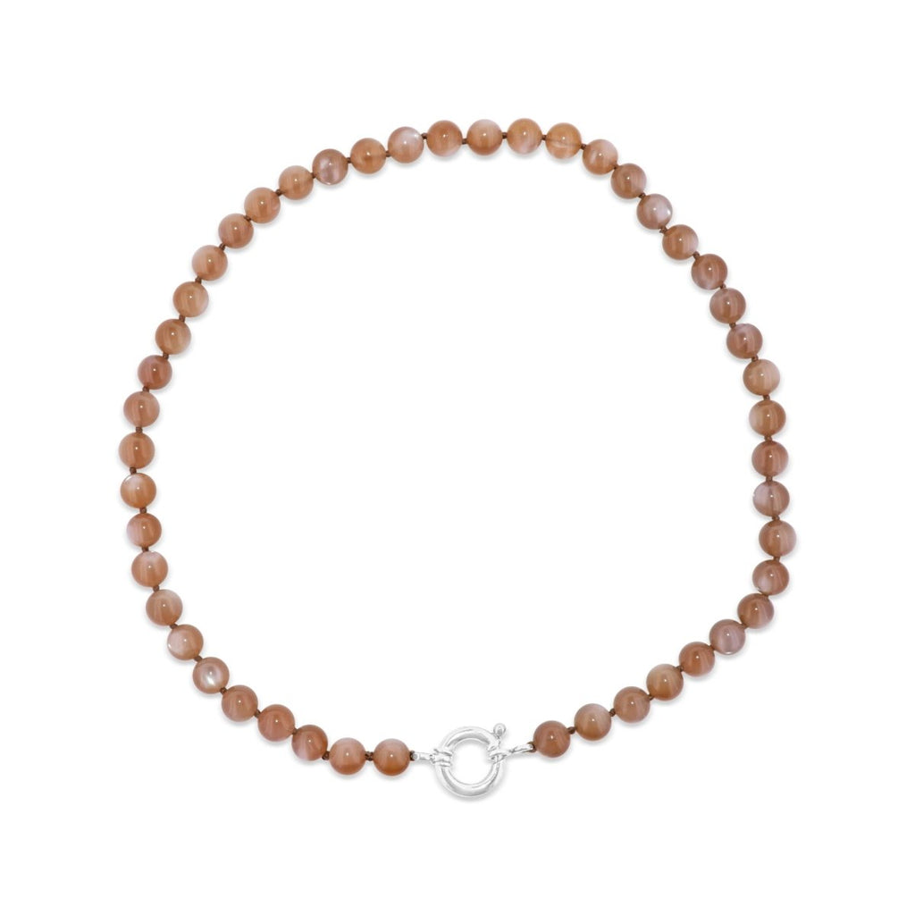 Stern Mondstein Kette zimt Kugeln poliert 8 mm 43 cm lang geknüpft mit Federring Schloss 15 mm (Kopie) (Kopie) (Kopie) (Kopie) (Kopie) (Kopie) (Kopie) - Shanti Enterprise AG