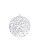 Sternzeichen Anhänger 32 mm mit Stern und Planeten verziert Oese fix Silber 925
