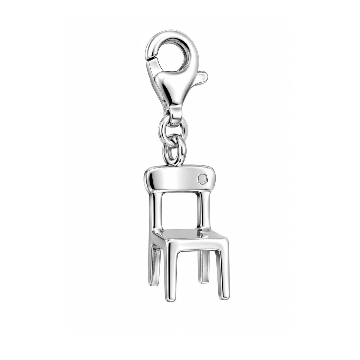 Stuhl Anhänger Silber hell 19x9 mm mit Karabiner - Shanti Enterprise AG