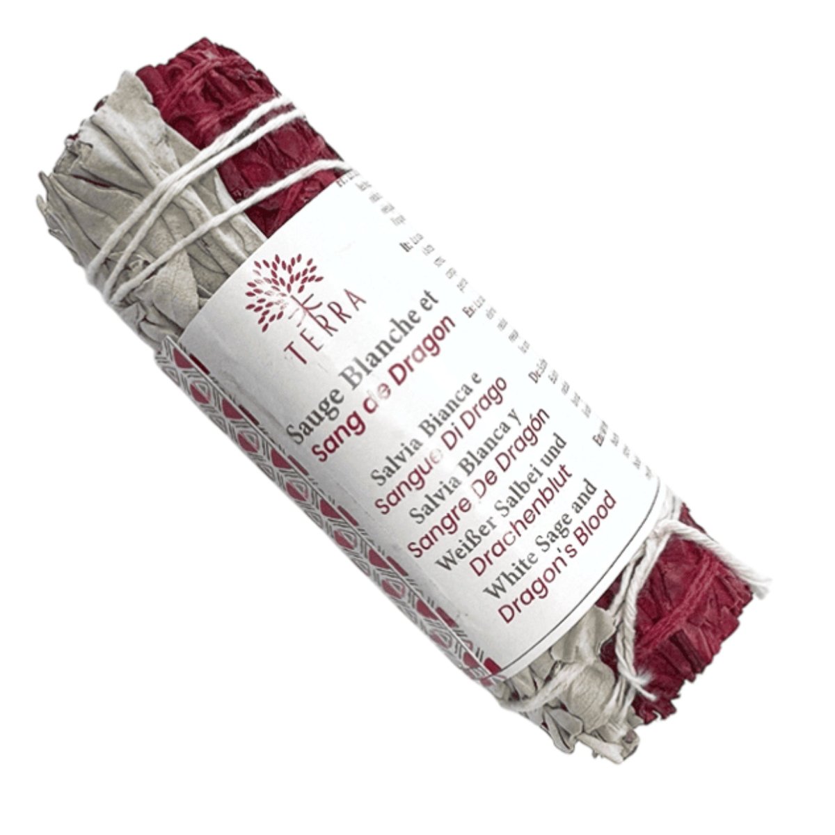 TERRA Bündel aus weissem Salbei und Drachenblut 25 bis 30 g 10 cm - Shanti Enterprise AG