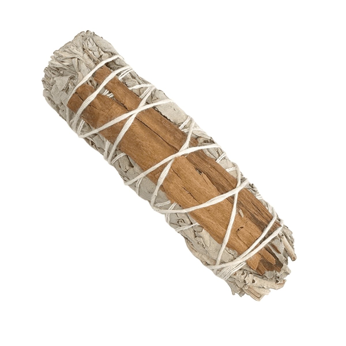 TERRA Bündel aus weissem Salbei und Zimt 25 bis 30 g 10 cm - Shanti Enterprise AG