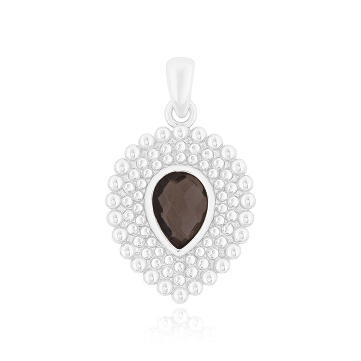Tropfen Anhänger gepunktet mit Stein 16x14 mm mit V - Öse ID3.5x2.8 mm - Shanti Enterprise AG
