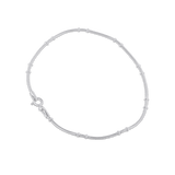 Uhrmacher Armkette 1.5 mm mit Ringe verteilt Federringschloss Silber 925