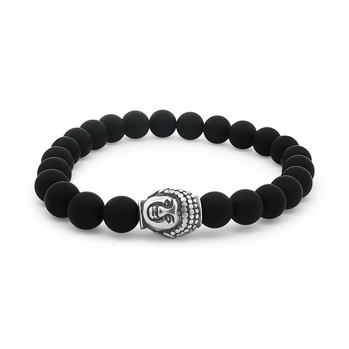 Urban Buddha Armband Herren 8 mm Edelstahl elastisch - Shanti Enterprise AG