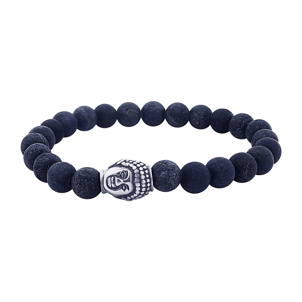 Urban Buddha Armband Herren 8 mm Edelstahl elastisch - Shanti Enterprise AG