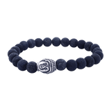 Urban Buddha Armband Herren 8 mm Edelstahl elastisch
