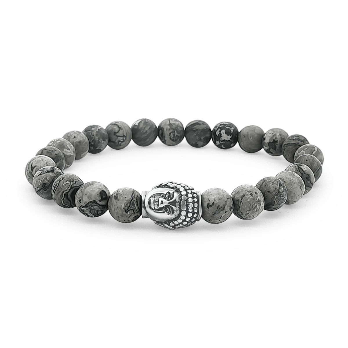 Urban Buddha Armband Herren 8 mm Edelstahl elastisch - Shanti Enterprise AG