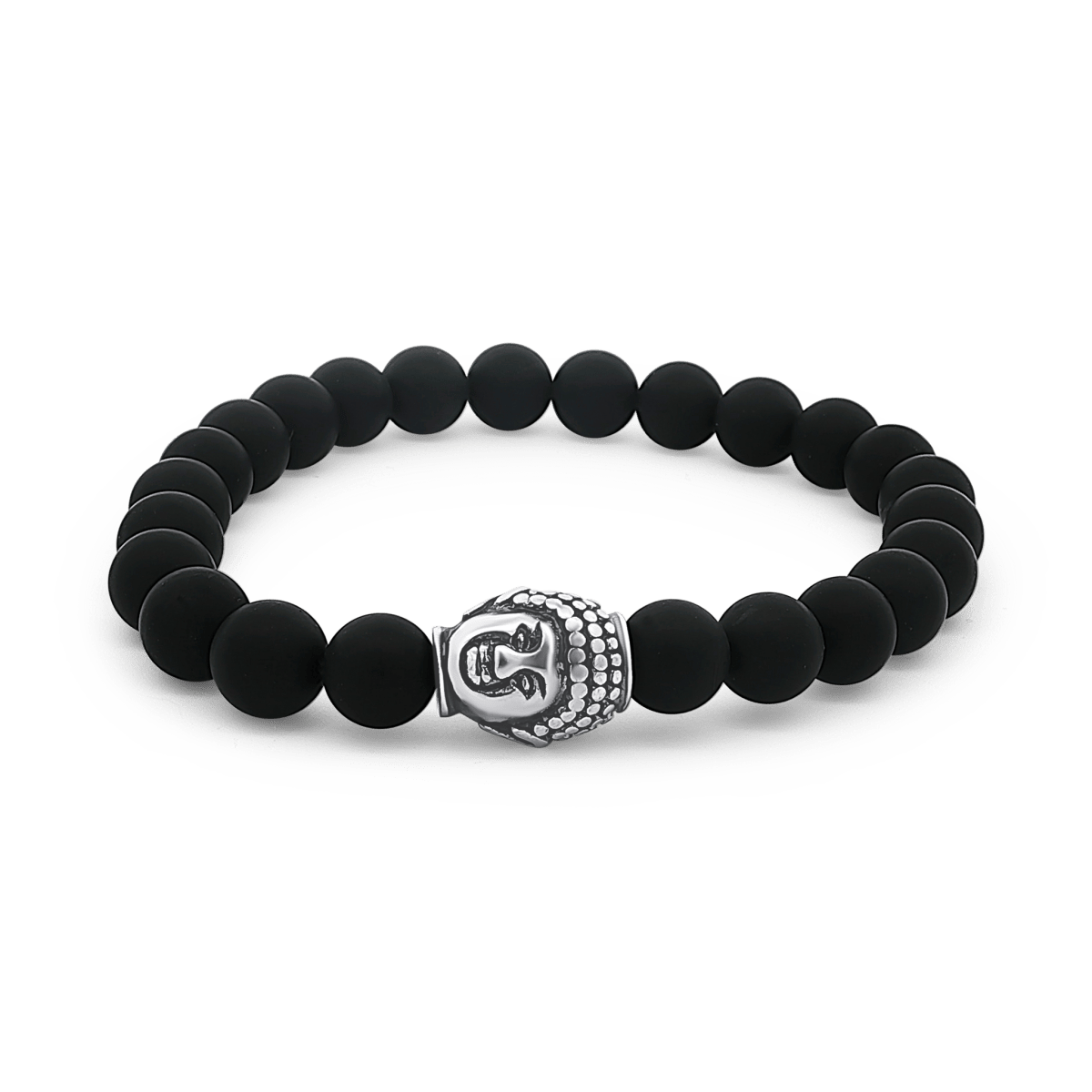 Urban Buddha Armband Herren 8 mm Edelstahl elastisch - Shanti Enterprise AG