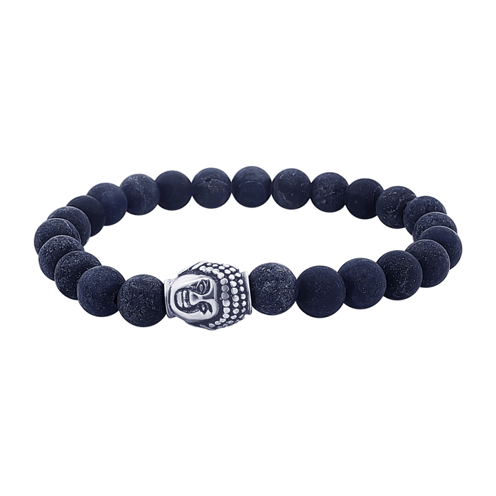 Urban Buddha Armband Herren 8 mm Edelstahl elastisch - Shanti Enterprise AG