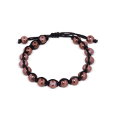 Viskose-Armband, mit 17 Perlen kupfer 1-reihig, Grösse verstellbar