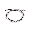 Viskose - Armband, mit 17 Perlen weiss 1 - reihig, Grösse verstellbar - Shanti Enterprise AG