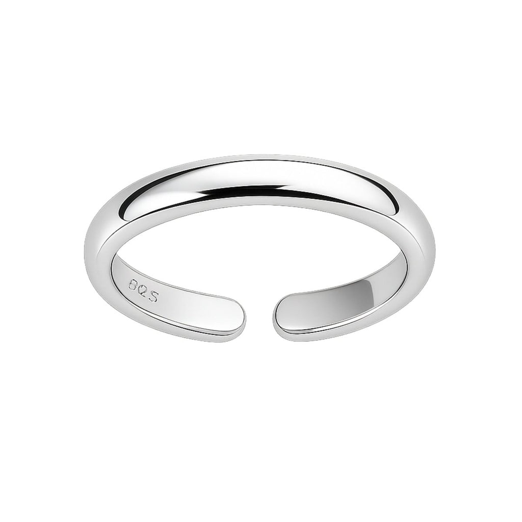 Zehenring 2.60 mm breit halbrund poliert offen Grössen verstellbar - Shanti Enterprise AG