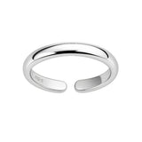 Zehenring 2.60 mm breit halbrund poliert offen Grössen verstellbar