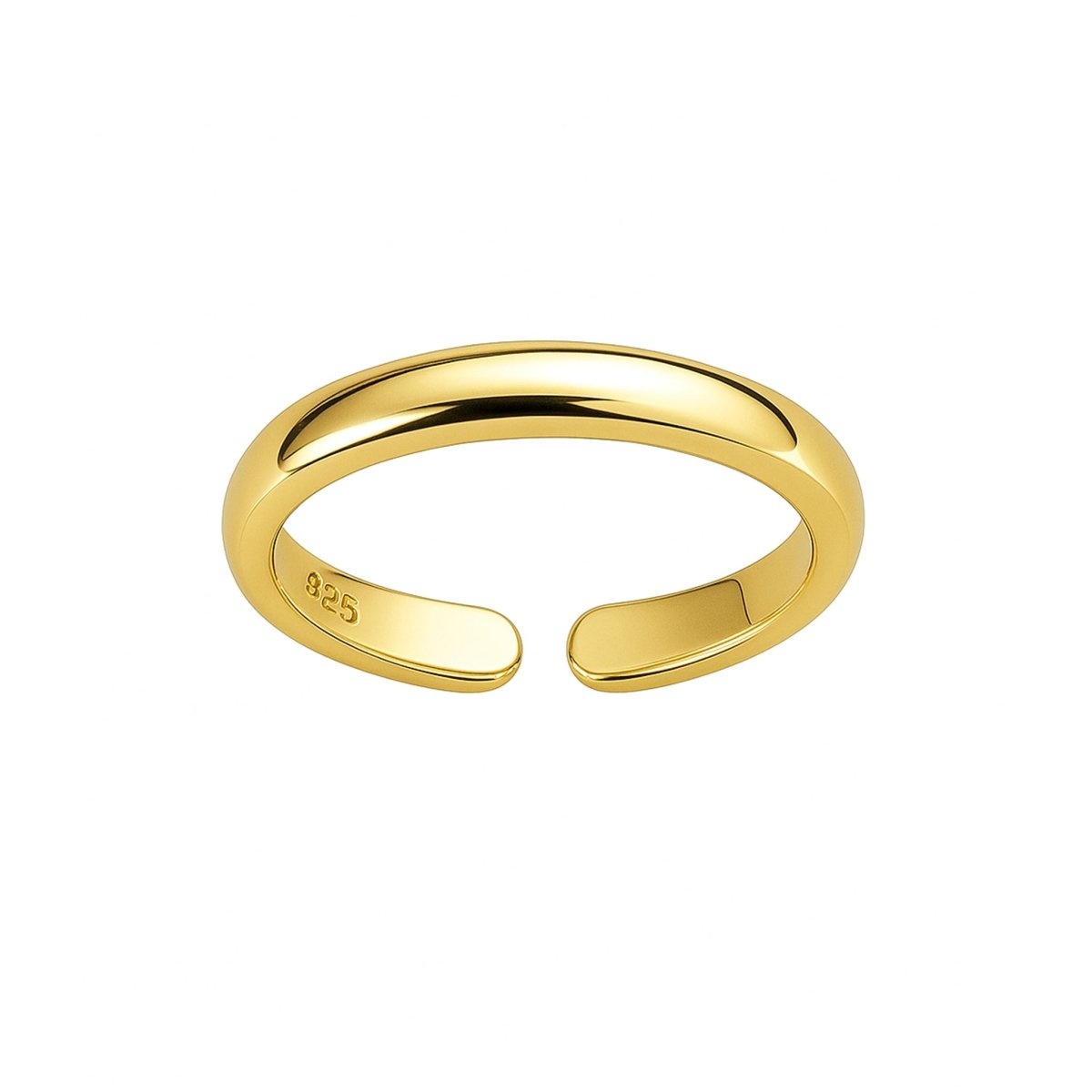 Zehenring 2.60 mm breit halbrund poliert offen Grössen verstellbar - Shanti Enterprise AG
