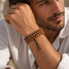 Zen Rosewood Herrenarmband Rosenholz 6 mm dreireihig elastisch - Shanti Enterprise AG