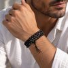 Zen Wood Herrenarmband Mala Adlerholz 108 Perlen dreifach gewickelt - Shanti Enterprise AG