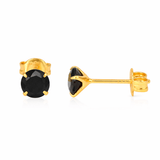 Zirkonia Ohrstecker schwarz Krabbenfassung