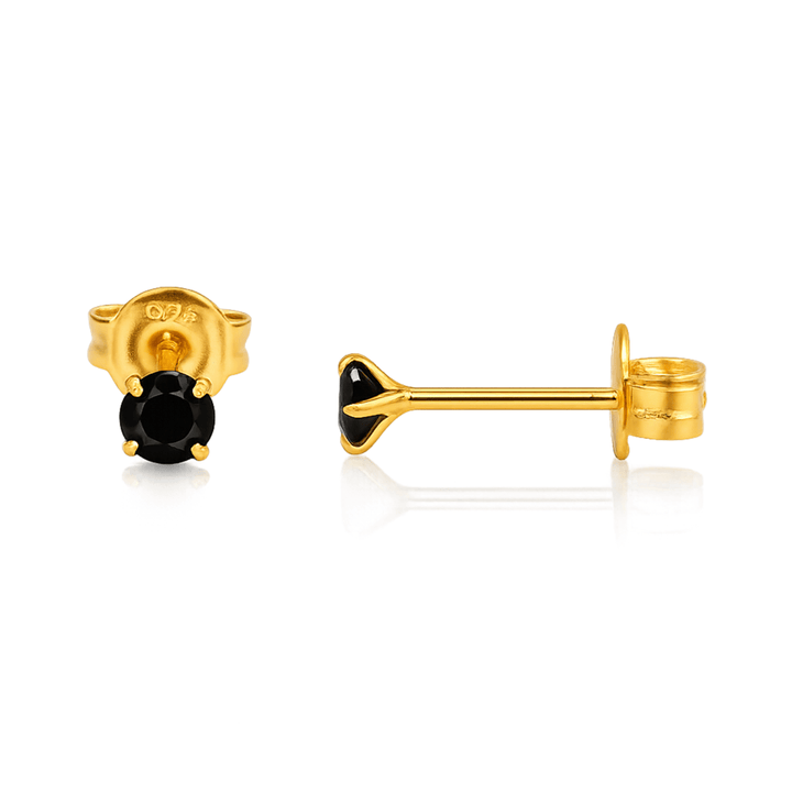 Zirkonia Ohrstecker schwarz Krabbenfassung - Shanti Enterprise AG