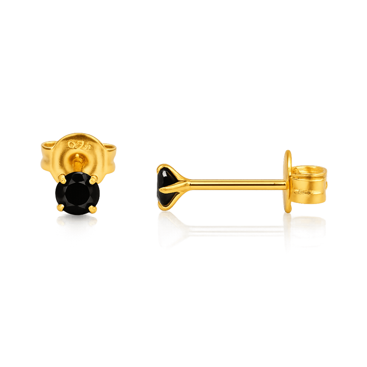 Zirkonia Ohrstecker schwarz Krabbenfassung - Shanti Enterprise AG