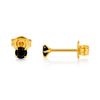 Zirkonia Ohrstecker schwarz Krabbenfassung - Shanti Enterprise AG