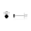Zirkonia Ohrstecker schwarz Krabbenfassung - Shanti Enterprise AG