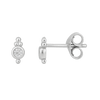 Zirkonia weiss Ohrstecker rund mit Punkten 3x6 mm - Shanti Enterprise AG