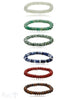 10 mm Buttons Edelstein Armbänder matt auf Elastik 19 cm - Shanti Enterprise AG