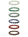 10 mm Buttons Edelstein Armbänder matt auf Elastik 19 cm - Shanti Enterprise AG