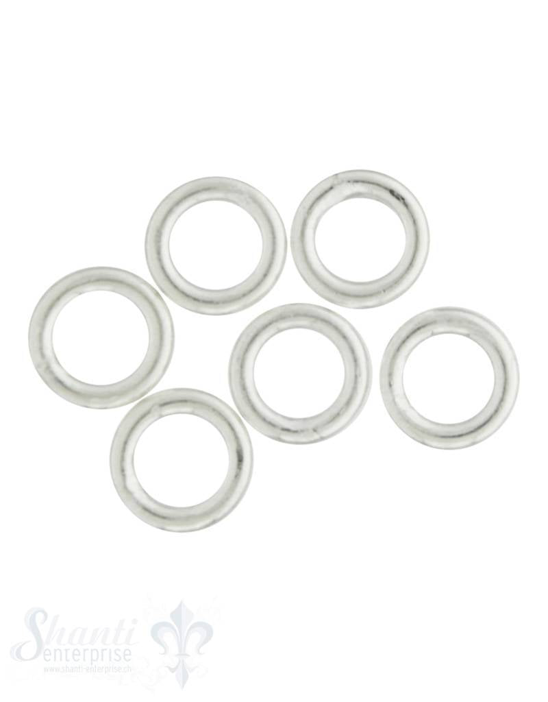 10 mm Ø Öse geschlossen, Dicke: 2.1 mm, geschlos sen, 5 Gramm à 6 Stk.